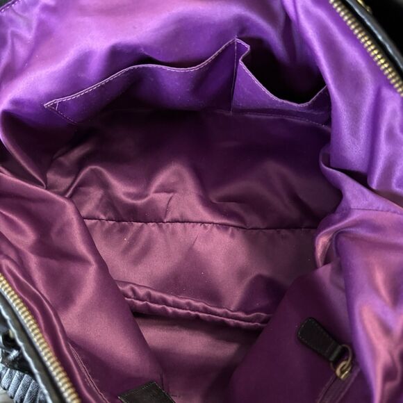 Coach Sophia Black Gathered Leather Handbag Purse Excellent Condition Used - Picture 9 of 13